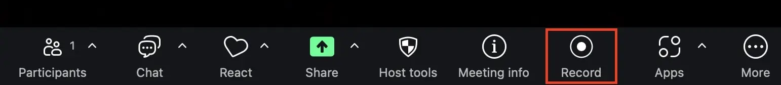 Imagen: Bot&oacute;n &ldquo;Grabar&rdquo; en la barra de men&uacute;