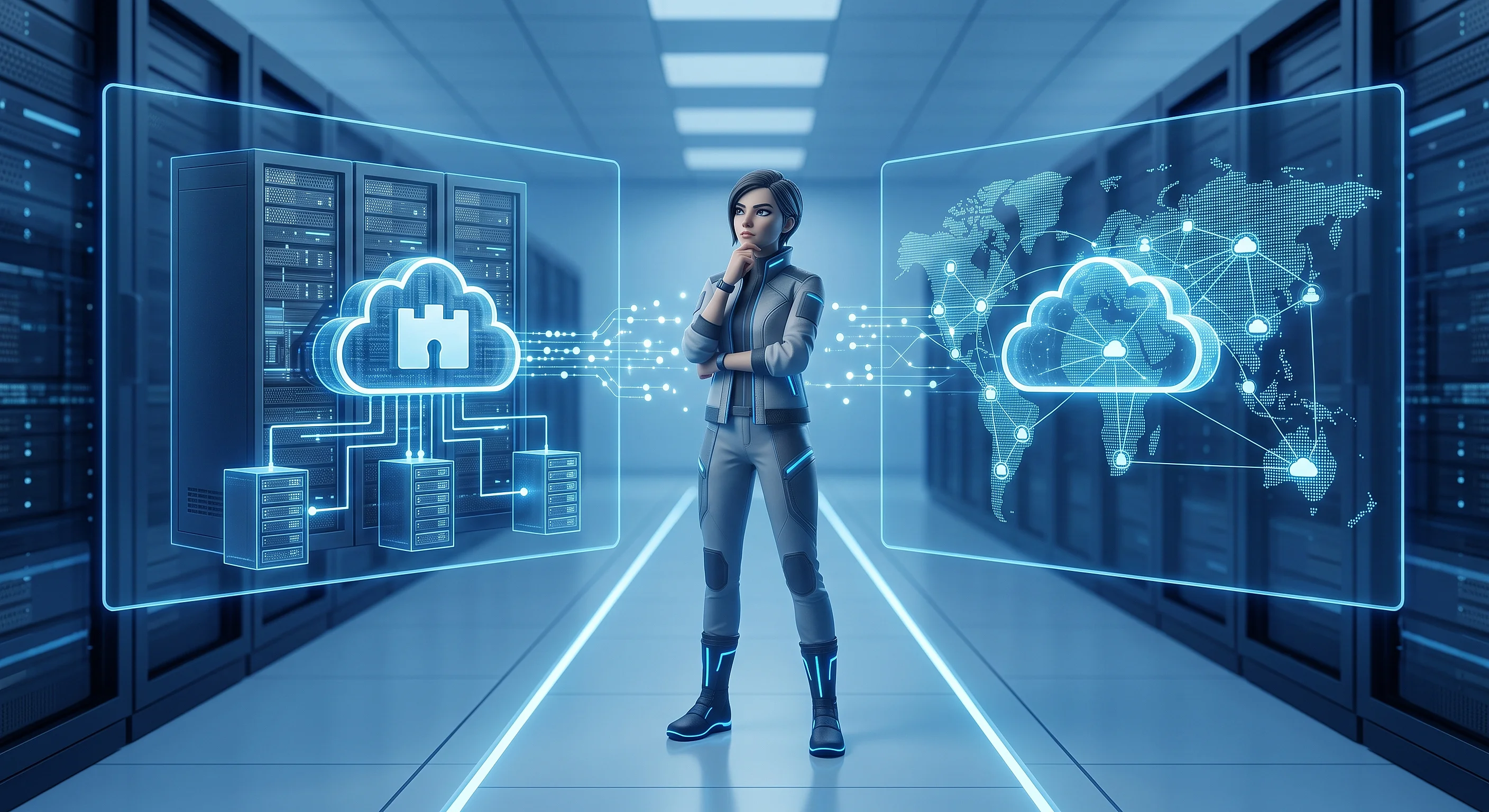 Imagen: La hybrid cloud o nube híbrida