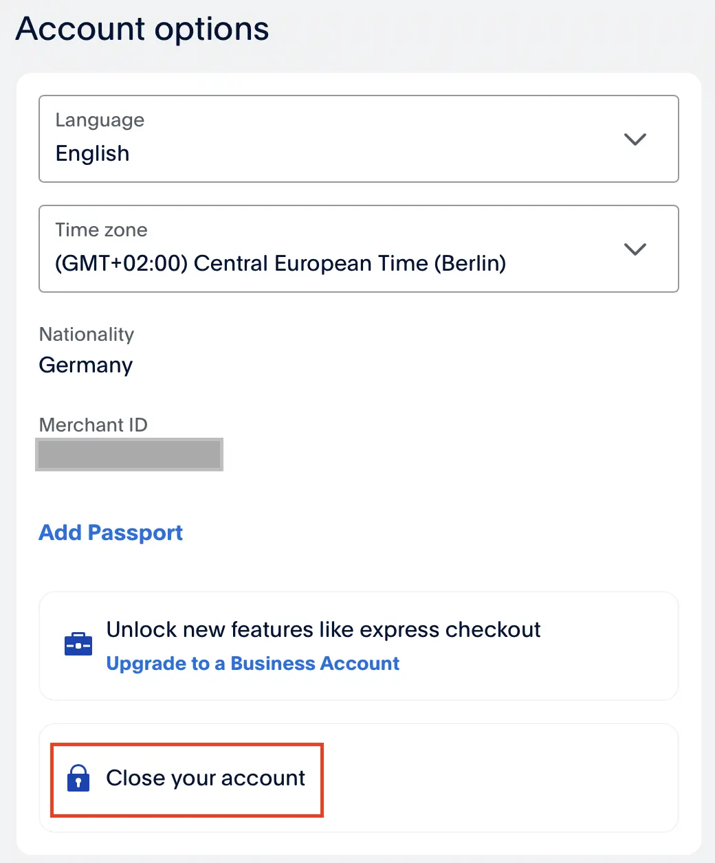 Configuración personal de la cuenta PayPal Imagen: Configuración personal de la cuenta PayPal