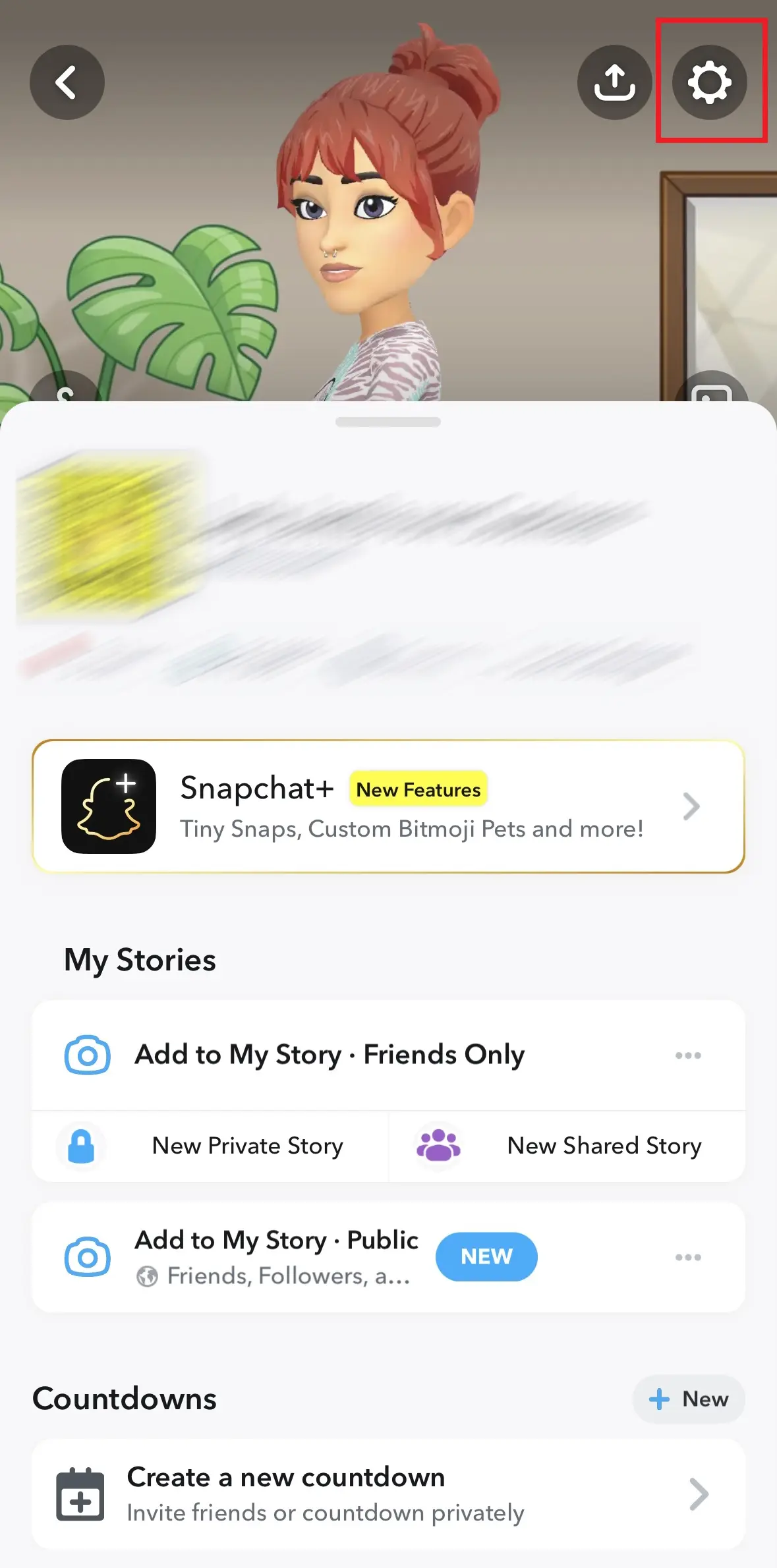 Perfil de usuario de Snapchat en la app Imagen: Perfil de usuario de Snapchat en la app