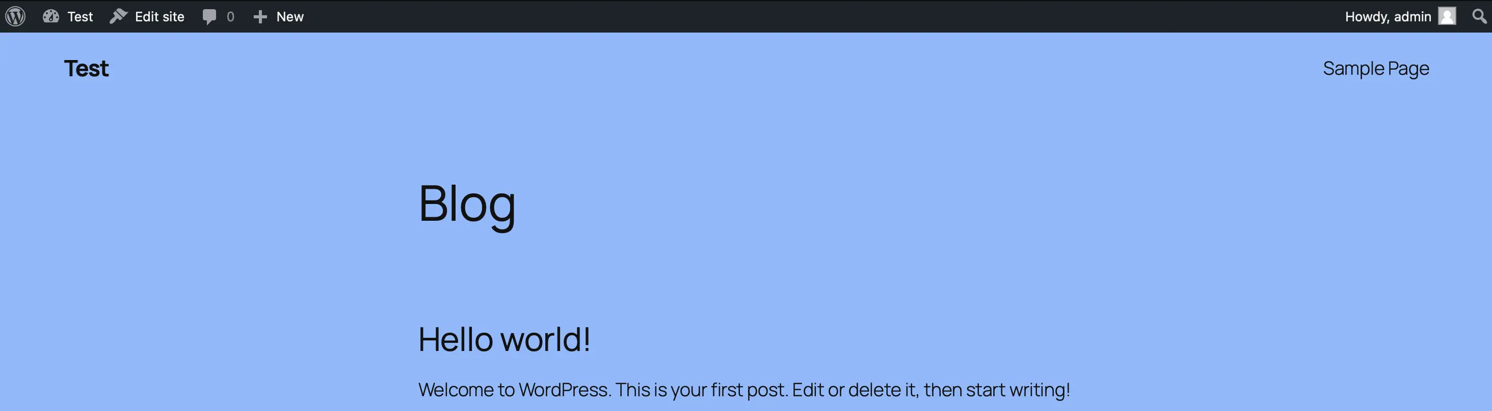 Imagen: En el frontend, puedes ver los efectos de tu propio CSS.