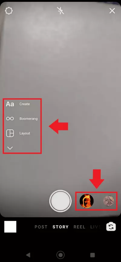 Opciones de filtro para las historias de Instagram