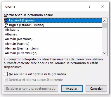 Seleccionar el idioma