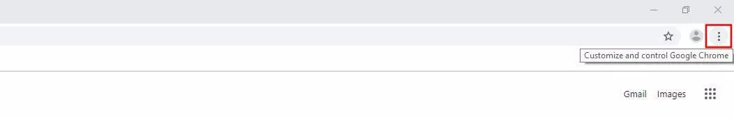 Google Chrome: icono de tres puntos en la barra de menú