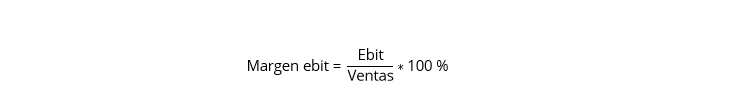 Fórmula para el cálculo del margen ebit